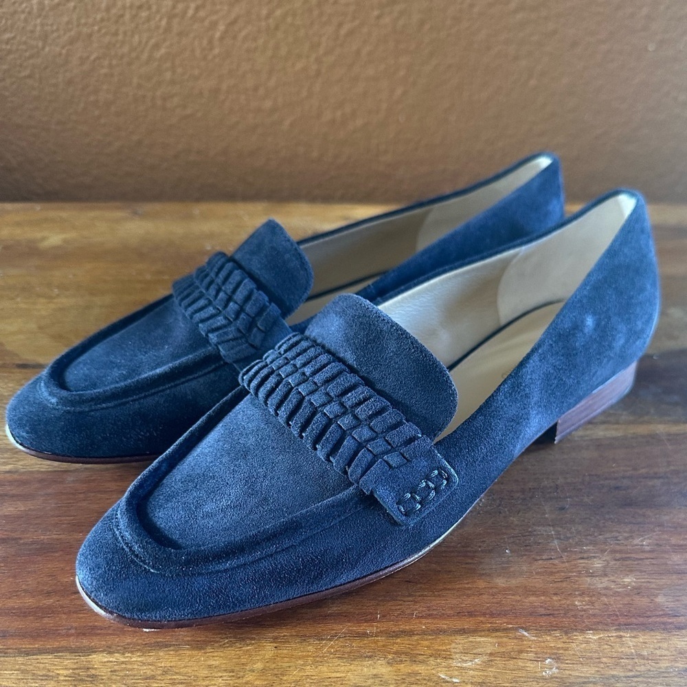 Veronica Beard “Arlie Suede Loafer” Eclipse Blue Size 7 EUC! - Picture 3 of 10